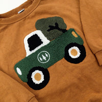 Truck Embroidered Brown Sweatshirt - Boys 2-3 Years