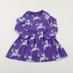 Unicorns Purple Dress - Girls 2-3 Years
