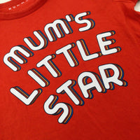 'Mum's Little Star' Red T-Shirt - Boys 5-6 Years