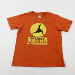 'Shaolin Temple' Orange T-Shirt - Boys 7-8 Years