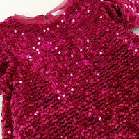 Pink Sequinned Party Dress - Girls 7-8 Years