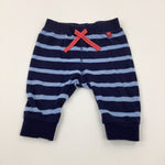 Navy Striped Jersey Trousers - Boys 0-3 Months