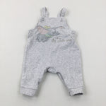 'Fly Little One' Dumbo Stars Grey Dungarees - Boys 0-3 Months