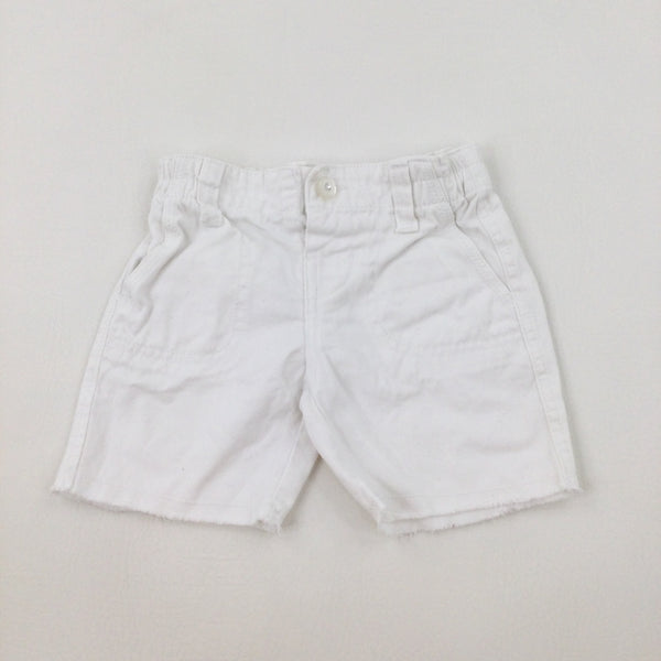 White Shorts - Girls 6-9 Months