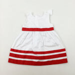 **NEW** White & Red Dress - Girls 6-9 Months