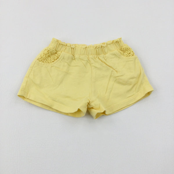Yellow Jersey Shorts - Girls 3-6 Months