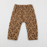 Animal Print Tan Jersey Trousers - Boys 6-9 Months
