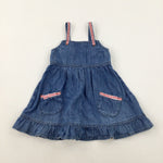 Blue Denim Dress - Girls 9-12 Months