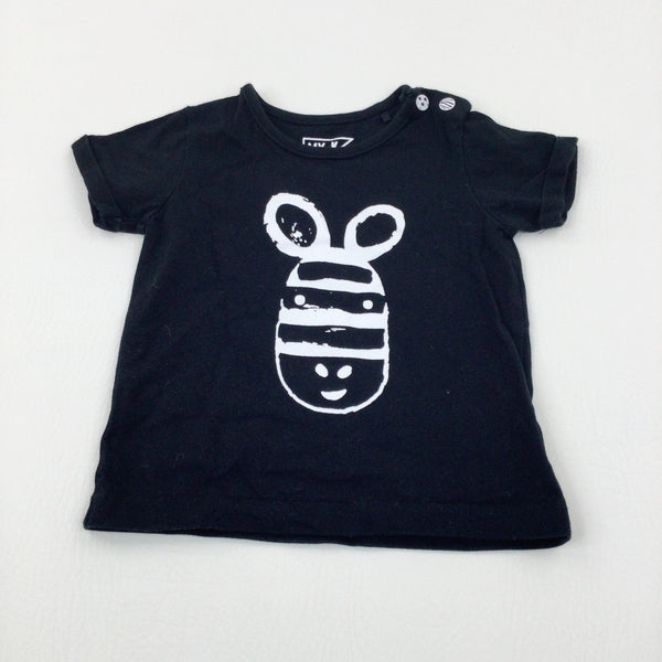 Zebra Black T-Shirt - Boys 6-9 Months