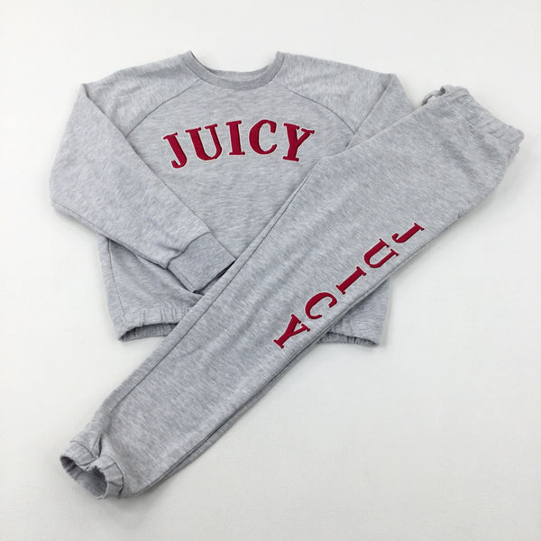 'Juicy' Grey Sweatshirt & Joggers Set - Girls 10-11 Years