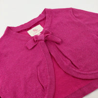 Sparkly Pink Cropped Cardigan - Girls 7-8 Years