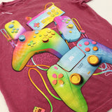 Game Controllers Pink T-Shirt - Boys 9-10 Years
