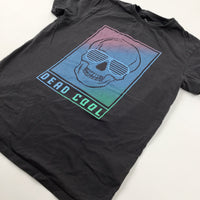 'Dead Cool' Charcoal Grey T-Shirt - Boys 12-13 Years