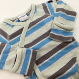 Green & Grey Striped Bodysuit - Boys Newborn