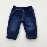 Blue Denim Lined Jeans - Boys 3-6 Months