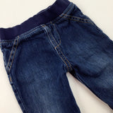 Blue Denim Lined Jeans - Boys 3-6 Months