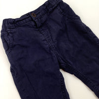 Navy Trousers - Boys 6-9 Months