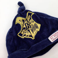 Harry Potter Motif Navy Velour Hat - Boys 6-9 Months