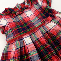 Sparkly Red Tartan Party Dress - Girls 9-12 Months