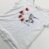 'Dream Away' Sequinned Humming Bird White T-Shirt - Girls 2-3 Years