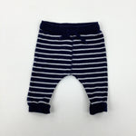 Navy Striped Joggers - Boys 3-6 Months