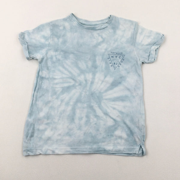 'Totally Epic Dude' Tye Dye Blue T-Shirt - Boys 4-5 Years