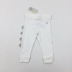**NEW** Crown & Star Motif White Jersey Trousers - Boys 6-9 Months