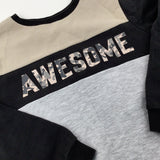 'Awesome' Grey Sweatshirt - Boys 5-6 Years