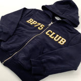 'BP75 Club' Navy Zip Through Hoodie - Boys 5-6 Years