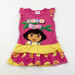 'Hola Dora' Dora The Explorer Glittery Pink Dress - Girls 2-3 Years