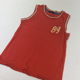'89' Red Vest Top - Boys 6-7 Years
