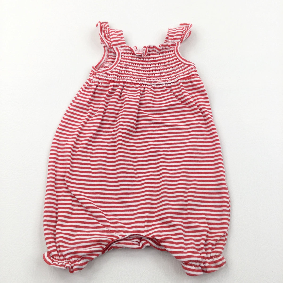 Red and white striped best sale baby romper