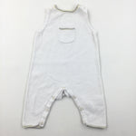 White Knitted Dungarees - Boys/Girls Newborn