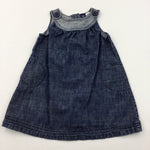 Dark Blue Lightweight Denim Pinafore Dress - Girls 4-5 Years