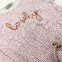 'Lovely' Pink & White Stripe Dress - Girls 9 Years