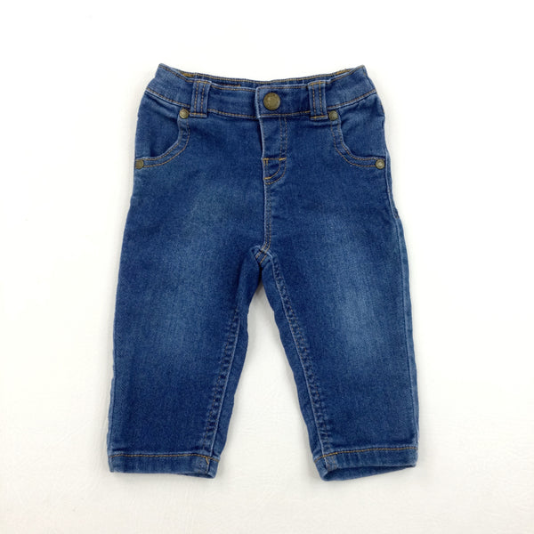 Denim Mid Blue Jeans - Boys 6-9 Months