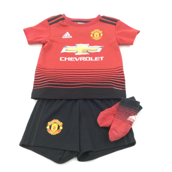 Chevrolet' Manchester United Football Kit - Shirt & Shorts - Boys 9-12 Months