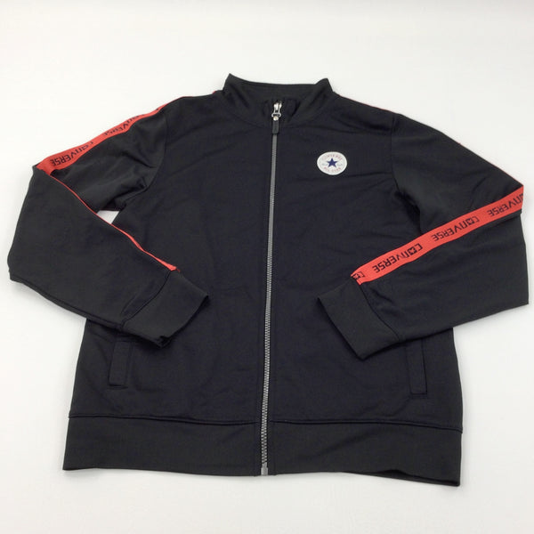 'Converse' Black & Red Zip Up Sports Style Jumper/Lightweight Jacket - Boys 12-13 Years