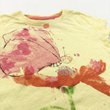 'Butterfly Kisses' Yellow T-Shirt - Girls 3-6 Months