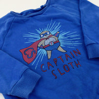 'Captain Sloth' Blue Sweatshirt - Boys 3-4 Years
