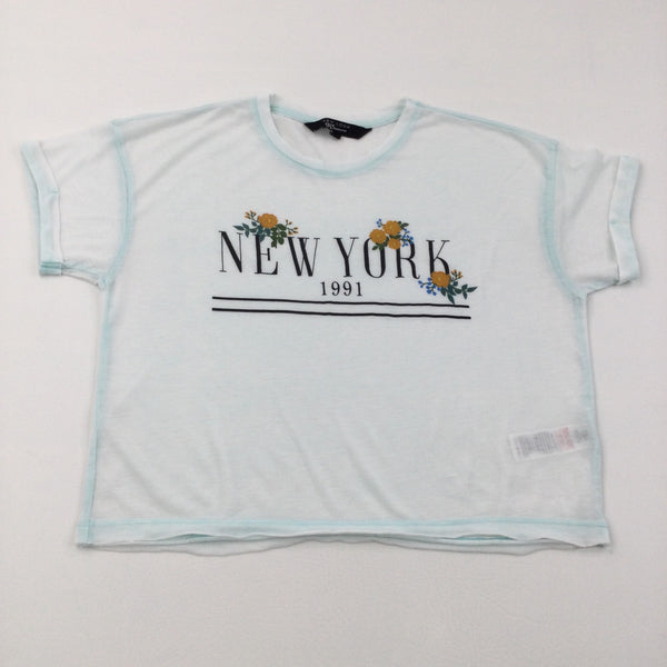 'New York' Mint T-Shirt - Girls 12-13 Years