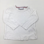 White Long Sleeve Top - Girls 12-18 Months