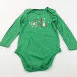 'My First Christmas' Green Long Sleeve Bodysuit - Boys/Girls 12-24 Months