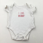 'I Love Mummy' White Short Sleeve Bodysuit - Boys/Girls Newborn