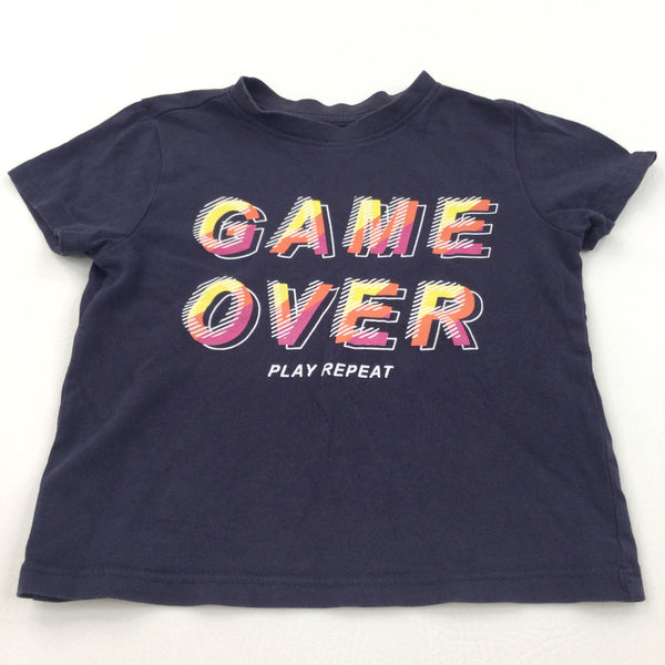 'Game Over' Navy T-Shirt - Boys 18-24 Months