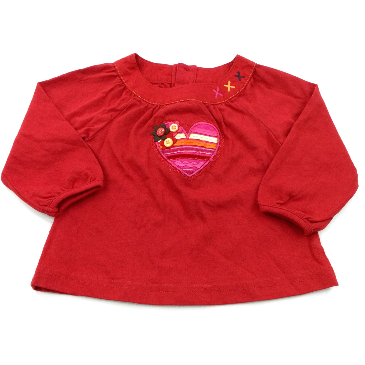 baby girl red long sleeve top