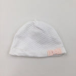 Bow White Hat - Girls 12-18 Months