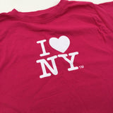 'I Love New York' Bright Pink T-Shirt - Girls 4-5 Years