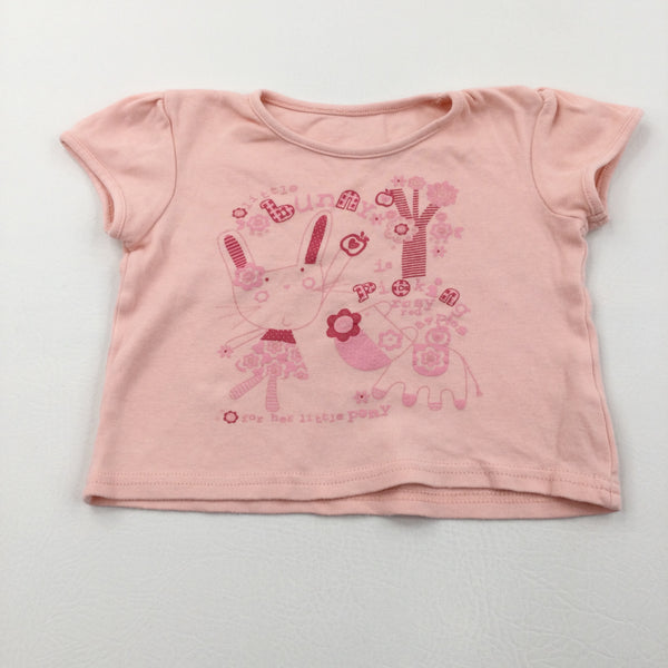 'Little Bunny…' Pony Peach T-Shirt - Girls 12-18 Months