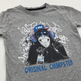 'Original Chimpster' Grey T-Shirt - Boys 4-5 Years